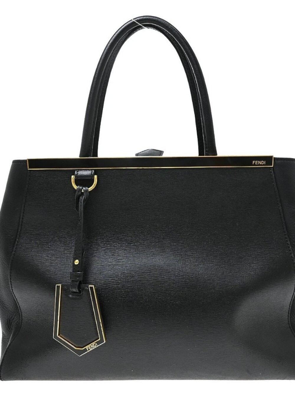 Fendi Black 2 Jour Tote Handbag 8BH250-D7E 129-2516 NQ11518